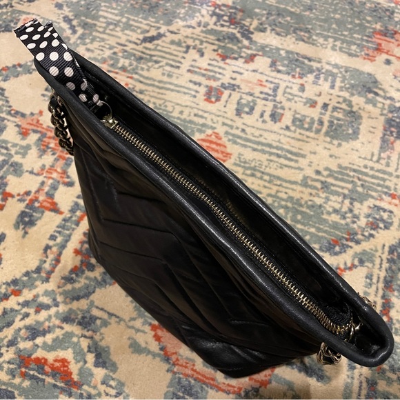 Like new! Talbots Bag shoulder or crossbody bucket black leather chain strap - Picture 8 of 16